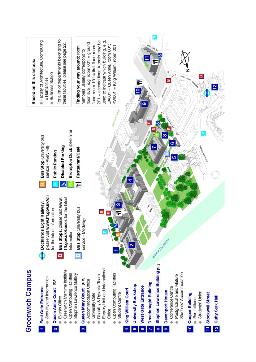 University of Greenwich Campus map